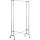 Unilux FOLDY Rollgarderobe metallgrau, platzsparend faltbare Kleiderstange mit Schwenkrollen, 180x88x49 cm, Lieferung montiert