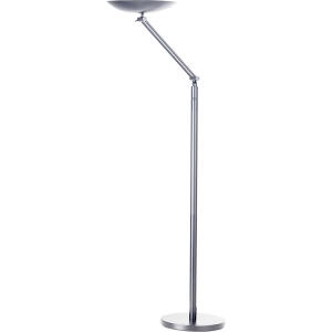 Unilux VARIALUX ARTICULATED LED-Stehleuchte metallgrau, flexibel durch Gelenkarm, dimmbar, Drehschalter am Mast, warmweißes Licht