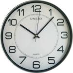 Unilux MAGNET Wanduhr mit Magnetbefestigung metallgrau,...