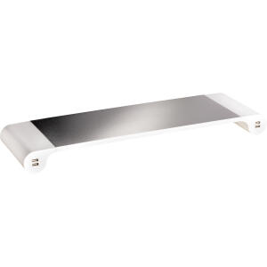 UNiLUX Monitorständer STUDY 4 USB- Anschlüsse silber/weiß (64000296)