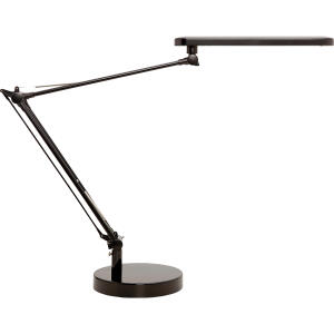 Unilux MAMBO LED Schreibtischleuchte schwarz, mit Tischklemme, Standfuß und Gelenkarm