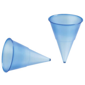 PAPSTAR Kunststoff-Spitzbecher, bla u-transparent, 115 ml (6419618)
