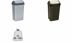 keeeper Abfalleimer swantje, 50 L iter, silber / anthrazit (6440350)