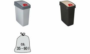 keeeper Abfalleimer magne, 25 Lit er, silber / grau (6440354)