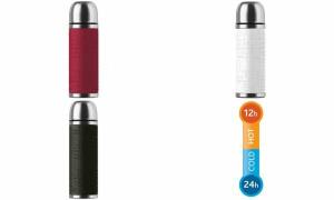 emsa Isolierflasche SENATOR, 1,0 Li ter, Manschette schwarz (6460312)