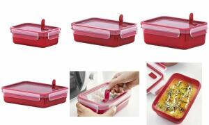 emsa Mikrowellendose CLIP & MICRO, 1,0 Liter, rot (6460479)