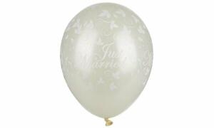 PAPSTAR Luftballons Just Married, elfenbein metallic (6481947)