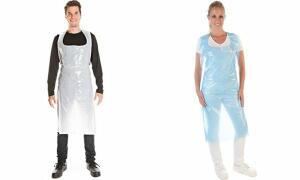 HYGONORM PE-Latzschürze, geprägt, 3 3 my, weiß (6495301)