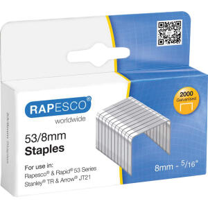 RAPESCO Heftklammern 53/8, verzinkt , 2.000 Stück (65800151)