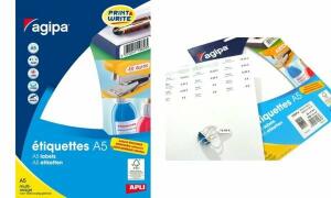 agipa Ringetiketten, 45 x 8 mm, DIN A5, ablösbar (66000070)