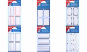 agipa Buchetiketten, rot/blau, 36 x 56 mm, liniert (66000270)