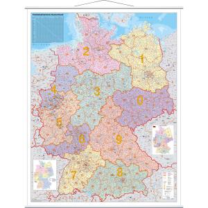 Franken Kartentafel PLZ - 97 x 137 cm, beschreibbar