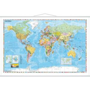 FRANKEN Weltkarte, laminiert, (B)1. 370 x (H)970 mm (70010178)