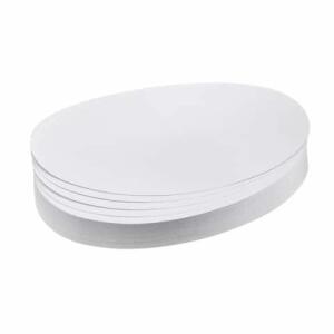 Franken Moderationskarte - Oval, 190 x 110 mm, weiß, 500 Stück