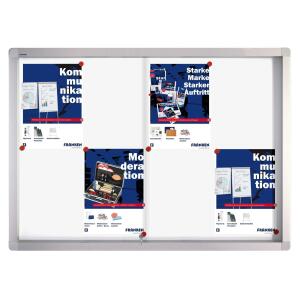 FRANKEN Schaukasten PRO für 6x DIN A4, Metall-Rückwand (70011066)