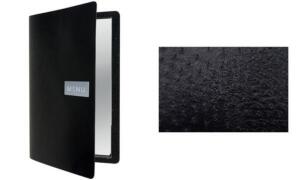 Securit Speisekarten-Mappe EGO, DIN A4, aus Leder, schwarz (70020309)