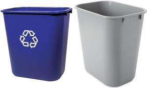 Rubbermaid Papierkorb, 12,9 Liter, rechteckig, PE, blau (71240015)