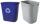 Rubbermaid Papierkorb, 12,9 Liter, rechteckig, PE, blau (71240015)