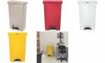 Rubbermaid Tret-Abfalleimer Slim Ji m, 50 Liter, beige...