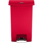 Rubbermaid Tret-Abfalleimer Slim Ji m, 50 Liter, rot...