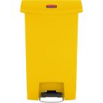 Rubbermaid Tret-Abfalleimer Slim Ji m, 50 Liter, gelb...
