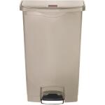 Rubbermaid Tret-Abfalleimer Slim Ji m, 68 Liter, beige...