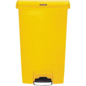 Rubbermaid Tret-Abfalleimer Slim Ji m, 68 Liter, gelb (71240037)