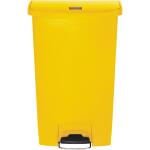 Rubbermaid Tret-Abfalleimer Slim Ji m, 68 Liter, gelb...