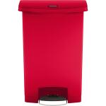 Rubbermaid Tret-Abfalleimer Slim Ji m, 90 Liter, rot...