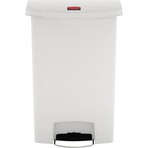 Rubbermaid Tret-Abfalleimer Slim Ji m, 90 Liter, weiß (71240042)