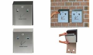 Rubbermaid Wandascher Smokers Stat ion, schwarz / silber (71240094)