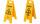 Rubbermaid Warnschild Caution Wet Floor, mehrsprachig (71240141)