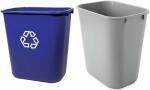 Rubbermaid Papierkorb, 12,9 Liter, rechteckig, PE, grau...
