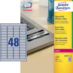 Zweckform Typenschild-Etikett en, 45,7 x 21,2mm, silber (72060091