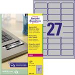 Zweckform Typenschild-Etikett en, 63,5x29,6 mm, silber (72060111)