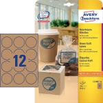 Zweckform Naturbraune Etikett en, Durchm.: 60 mm, rund (7207106)