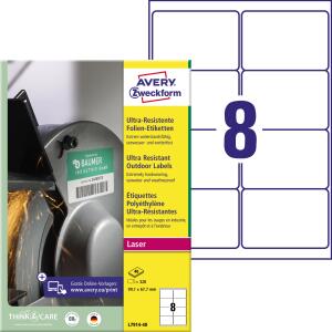 Zweckform Ultra-Resist. Folie n-Etiketten, 99,1x67,7 mm (72091440