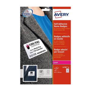 Zweckform AVERY Badges adhésifs, 63,5 x 29,6 mm, blanc (7214784)