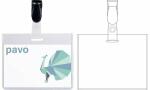 pavo Namensschild, oben geschlossen , mit Clip, 60 x 90...