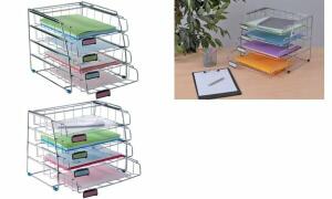 ALBA Briefablage COR4F, aus Draht metall, DIN A4, 4 Ablagen (74800002