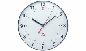 ALBA Wanduhr HORCLAS, Quarzuhr, sch warz, Durchmesser: 250 mm (74800012