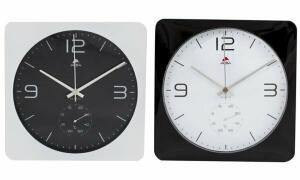 ALBA Wanduhr HORDUO N, mit Thermo meter, schwarz (74800029)