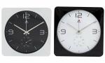 ALBA Wanduhr HORDUO N, mit Thermo meter, schwarz (74800029)