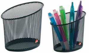 ALBA Stifteköcher MESHCUP, aus Dr ahtmetall, schwarz (74800031)