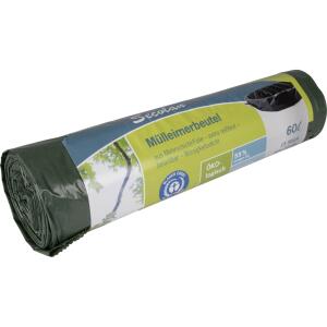 Secolan Mülleimerbeutel, grün/schwa rz, 60 Liter (8009170)