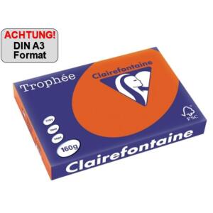 Clairalfa Multifunktionspapier, DIN A3, 160 g/qm, ziegelrot (8010160)