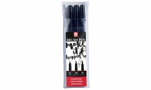 SAKURA Pinselstift PIGMA BRUSH, 3er Etui, schwarz (8012113)