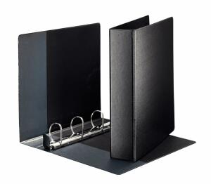 LEITZ Premium Ringbuch DIN A4 Über breite schwarz 4 DRing (80460395