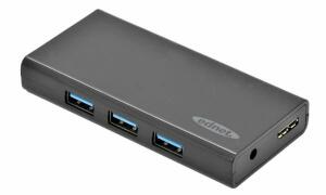 ednet USB 3.0 Hub, 7 -Port, schwarz , inkl. Netzteil (8085156)