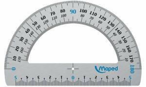 Maped Halbkreis-Winkelmesser 180 Gr ad, aus Aluminium, 120 mm (82129200